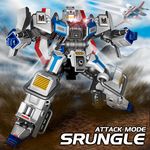  akuu_daisakusen_srungle cloud dust english landing mecha mosa_(studio_sa) no_humans realistic science_fiction space_craft srungle_(mecha) starfighter 