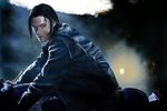  black_hair harry_potter jacket leather leather_jacket male male_focus motor_vehicle motorcycle over_shoulder sirius_black sitting solo vehicle younger 
