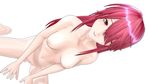  3d animated animated_gif breasts censored elfen_lied hair_over_one_eye illusion_soft long_hair lucy medium_breasts navel nipples red_eyes red_hair sex smile ugoira 