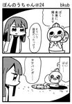  2koma baseball_cap bkub bonnou-chan comic crying crying_with_eyes_open greyscale hat jacket lips long_hair manhole manhole_cover monochrome shirt sidelocks simple_background t-shirt tears translated two-tone_background 