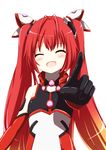  bad_id bad_pixiv_id blush closed_eyes elbow_gloves flat_chest gloves gradient_hair hair_ornament kawamiya long_hair multicolored_hair niconico open_mouth ore_twintail_ni_narimasu red_hair smile solo tailred twintails 