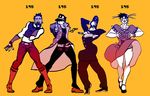  crossdressing czx dress fabulous family higashikata_jousuke jojo_no_kimyou_na_bouken jonathan_joestar joseph_joestar_(young) kuso_miso_technique kuujou_joutarou multiple_boys parody pointing pompadour pose skirt skirt_lift yaranaika 