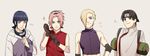  ahri_(will) black_hair blonde_hair blue_eyes genderswap genderswap_(ftm) gloves green_eyes haruno_sakura hyuuga_hinata lavender_eyes male_focus multiple_boys naruto naruto_(series) pink_hair scroll short_hair tenten yamanaka_ino 