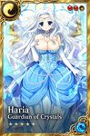  age_of_ishtaria bare_shoulders blue_eyes blush breasts choker cleavage elbow_gloves gloves large_breasts long_hair looking_at_viewer silver_hair smile solo tiara 