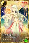  age_of_ishtaria artist_request breasts card_(medium) character_name demeter_(age_of_ishtaria) english green_eyes jack-o'-lantern long_hair looking_at_viewer medium_breasts navel official_art pumpkin solo source_request star very_long_hair 