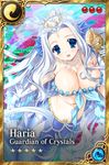  :d age_of_ishtaria blush bracelet breasts character_name cleavage crown earrings gloves holding jewelry large_breasts long_hair looking_at_viewer necklace open_mouth shell silver_hair smile solo 