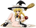  :d bad_id bad_pixiv_id blonde_hair hat imai_kazunari kirisame_marisa open_mouth sitting smile solo touhou witch witch_hat 