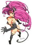  alternate_color animal_ears aqua_eyes ass bad_id bad_twitter_id big_hair breasts cat_ears cat_tail claws felicia from_behind fur large_breasts long_hair muscle muscular_female oono_tsutomu purple_hair solo standing tail vampire_(game) very_long_hair yellow_eyes 