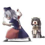  bdsm black_hair bondage bound braid chair dropper electric_chair hat lips multiple_girls o_o rope scared shameimaru_aya short_hair silver_hair sitting sweat test_tube the_world_of_golden_eggs touhou yagokoro_eirin yoshi_tama you_gonna_get_raped 