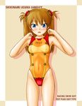  adapted_costume adjusting_clothes adjusting_swimsuit armpits bangs beige_background blue_eyes blush breasts brown_hair cameltoe character_name clothes_writing competition_swimsuit covered_navel covered_nipples cowboy_shot d: embarrassed english evangelion:_2.0_you_can_(not)_advance eyebrows_visible_through_hair groin hairpods hands_up headgear highleg highleg_swimsuit lifted_by_self long_hair looking_at_viewer neon_genesis_evangelion one-piece_swimsuit open_mouth orange_swimsuit pilot_suit plugsuit rebuild_of_evangelion see-through shadow shikinami_asuka_langley simple_background small_breasts solo souryuu_asuka_langley standing strap_lift surprised swimsuit test_plugsuit tk4 twintails two_side_up 