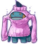  clothed_pokemon downscaled expressionless gen_3_pokemon jaco marshtomp md5_mismatch meme_attire no_humans open-chest_sweater outline pokemon pokemon_(creature) resized ribbed_sweater simple_background solo sweater turtleneck wardrobe_error white_background you're_doing_it_wrong 