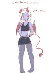  2019 alasou anthro digital_media_(artwork) female horn red_eyes simple_background solo standing succubus white_background 