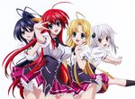  absurdres asia_argento blonde_hair high_school_dxd highres himejima_akeno long_hair multiple_girls red_hair rias_gremory short_hair toujou_koneko white-hair white_hair 