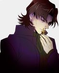  bad_id bad_pixiv_id brown_eyes brown_hair cross cross_necklace fate/stay_night fate_(series) holding_cross jewelry kotomine_kirei male_focus mayuki_(ubiquitous) necklace solo 