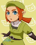  blanko! blue_eyes chibi green_clothes karane orange_hair skyward_sword the_legend_of_zelda the_legend_of_zelda:_skyward_sword 