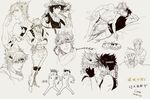  bad_id bad_pixiv_id caesar_anthonio_zeppeli canto character_sheet halo hat jojo_no_kimyou_na_bouken joseph_joestar joseph_joestar_(young) monochrome multiple_boys scarf 