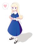  alice_(megami_tensei) banned_artist blonde_hair blue_eyes dress flat_chest hair_ribbon harano heart long_hair mary_janes pantyhose petticoat ribbon shin_megami_tensei shoes solo spoken_heart white_legwear 