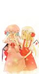  bad_id bad_pixiv_id blush crying flandre_scarlet hat highres multiple_girls orange_(bibiko) remilia_scarlet short_hair siblings sisters tears touhou 