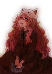  animal_hat cat_hat hat highres long_hair megurine_luka megurine_luka_(toeto) pink_hair solo takanashi_ringo tears toeto_(vocaloid) vocaloid 