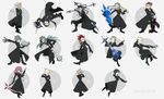  2girls axel bebe book card cloak demyx dual_wielding gun hood kingdom_hearts larxene lexaeus luxord marluxia multiple_boys multiple_girls organization_xiii petals polearm pose rose_petals roxas saix scythe shield spear vexen weapon xaldin xemnas xigbar xion_(kingdom_hearts) zexion 