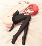 blush bonnie_(rsg) breasts elbow_gloves gloves hino_kahoko la_corda_d'oro lying nude on_side red_hair short_hair small_breasts solo thighhighs yellow_eyes 