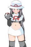 blue_(pokemon) blue_(pokemon)_(remake) brown_eyes brown_hair cosplay hainchu navel pokemon pokemon_(game) pokemon_frlg team_rocket team_rocket_(cosplay) 