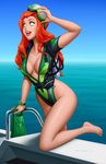  1girl female green_eyes long_hair red_hair sam_(totally_spies) swimsuit totally_spies water 
