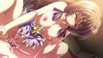  1girl areolae blush bottomless breast_grab breasts brown_hair cum cum_in_pussy eyes_closed facial game_cg grabbing hishida_ayame indoors large_breasts long_hair minori natsuzora_no_perseus nipples penis pussy sex sweat uncensored vaginal yuzuna_hiyo 