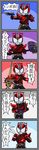  armor belt bug comic dragonfly gun hammer helmet highres insect kamen_rider kamen_rider_den-o_(series) kamen_rider_drive kamen_rider_drive_(series) kamen_rider_fourze_(series) kamen_rider_kabuto_(series) kamen_rider_kiva_(series) kamen_rider_w magnet male_focus mask redol rider_belt shift_car solo sword translated type_speed weapon 