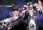  energy energy_gun gundam gundam_unicorn highres mecha no_humans nt-d official_art realistic science_fiction shield space star_(sky) unicorn_gundam weapon 