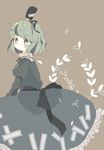  bad_id bad_pixiv_id daizu_(melon-lemon) dress green_dress green_eyes green_hair hat highres japanese_clothes short_hair soga_no_tojiko solo tate_eboshi touhou 