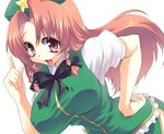  :3 breasts covered_nipples hat hong_meiling kajo large_breasts long_hair solo touhou 