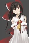  black_hair detached_sleeves hakurei_reimu red_eyes solo tateyama touhou 