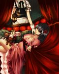  bad_id bad_pixiv_id breasts cleavage collarbone couch dress geike izayoi_sakuya long_hair long_sleeves looking_at_viewer medium_breasts multiple_girls on_couch pink_dress remilia_scarlet touhou very_long_hair 