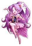  :d bad_id bad_pixiv_id boots cure_fortune full_body hair_ornament hamuhamu happinesscharge_precure! heart heart_hair_ornament hikawa_iona long_hair looking_at_viewer magical_girl open_mouth ponytail precure purple_eyes purple_hair simple_background smile solo thigh_boots thighhighs white_background white_legwear wide_ponytail 