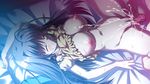  1girl ahoge areolae bed black_hair blush bottomless breasts cum cum_in_pussy eyes_closed female game_cg large_breasts long_hair lying minori natsuzora_no_perseus nipples penis pillow pussy sex shouna_mitsuishi sweat toono_ren uncensored vaginal yuzuna_hiyo 