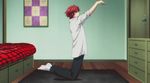  1boy animated animated_gif gekkan_shoujo_nozaki-kun male male_focus mikoshiba_mikoto pose red_eyes red_hair school_uniform spotlight 
