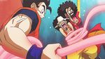  animated animated_gif black_hair crossover dragon_ball dragonball_z dream_9_toriko_x_one_piece_x_dragon_ball_z_super_collaboration_special mr._satan multiple_boys one_piece son_gohan usopp 