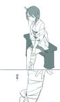  comic detached_sleeves highres kantai_collection monochrome sakura_sora short_hair translated yamashiro_(kantai_collection) 