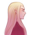  1boy blonde_hair elf hyouta king male male_focus middle_earth pointy_ears profile solo the_hobbit thranduil 