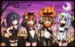  :d akatsuki_(kantai_collection) alternate_costume bat_wings battleship_hime battleship_hime_(cosplay) black_dress black_gloves blush bodysuit brown_eyes brown_hair cosplay dress gloves hair_ornament hairclip halloween headgear hibiki_(kantai_collection) holding horn horns ikazuchi_(kantai_collection) inazuma_(kantai_collection) kantai_collection long_hair looking_at_viewer multiple_girls open_mouth purple_eyes purple_hair re-class_battleship re-class_battleship_(cosplay) reitou_mikan ribbed_dress salute seaport_hime seaport_hime_(cosplay) shinkaisei-kan short_dress short_hair silver_eyes silver_hair smile staff v-shaped_eyebrows wings wo-class_aircraft_carrier wo-class_aircraft_carrier_(cosplay) 