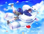  baymax big_hero_6 candy cloud day food hiro_hamada hug robot short_hair sky smile zoff_(daria) 