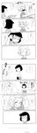  absurdres blush comic freckles glasses gloves greyscale highres marcie_(peanuts) monochrome multiple_girls open_mouth peanuts peppermint_patty short_hair translation_request uriko_(botannabe) 