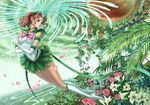  art_nouveau bishoujo_senshi_sailor_moon boots bow brooch brown_hair character_name choker eclosion elbow_gloves expressionless flower full_body gloves green green_choker green_eyes green_sailor_collar green_skirt jewelry kino_makoto knee_boots leaf lily_(flower) magical_girl petals pillar pink_bow pink_flower pink_rose plant ribbon rose sailor_collar sailor_jupiter sailor_senshi_uniform short_hair skirt solo star star_choker super_sailor_jupiter_(stars) tiara vines white_footwear white_gloves 