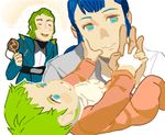  baby bes_jordan blue_hair densetsu_kyojin_ideon family green_hair karala_ajiba lowres messiah_(ideon) sarmatamra spoilers 