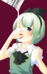  bad_id bad_pixiv_id black_hairband blue_eyes hairband hase_neet konpaku_youmu milk one_eye_closed sexually_suggestive short_hair silver_hair solo touhou 