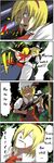  4koma alice_margatroid blonde_hair blood comic flandre_scarlet gun hard_translated kirisame_marisa multiple_girls pageratta shotgun touhou translated weapon you_gonna_get_raped 