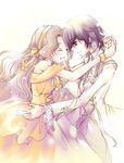  1girl bad_id bad_pixiv_id black_hair blush braid brown_hair closed_eyes code_geass dancing dress formal lelouch_lamperouge long_hair muu nunnally_lamperouge purple_eyes siblings 