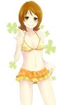  bad_id bad_pixiv_id bangs bikini bikini_skirt brown_eyes brown_hair happinesscharge_precure! oomori_yuuko precure sasamaru_chimaki short_hair smile solo striped_bikini_top swept_bangs swimsuit 