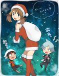  christmas dress haruka_(pokemon) haruka_(pokemon)_(remake) hat petagon pokemon pokemon_oras santa_costume santa_hat skirt smile tsuwabuki_daigo yuuki_(pokemon) yuuki_(pokemon)_(remake) 